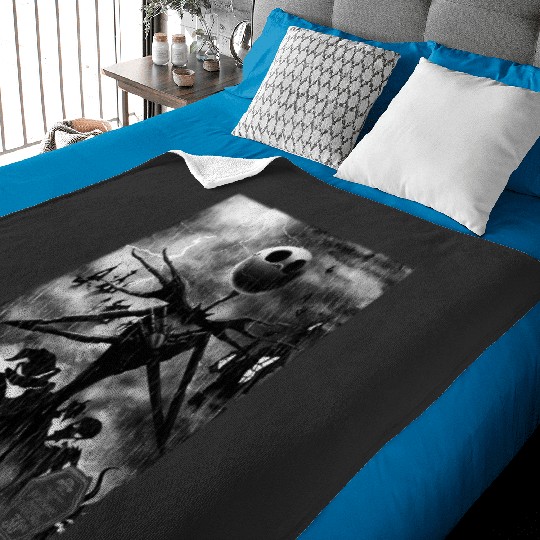 Disney The Nightmare Before Christmas Jack In Graveyard Baby Blankets