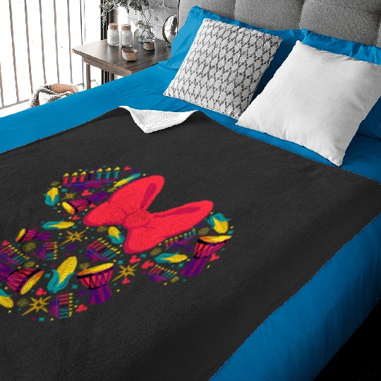 Disney Minnie Mouse Icon Kwanzaa Baby Blankets