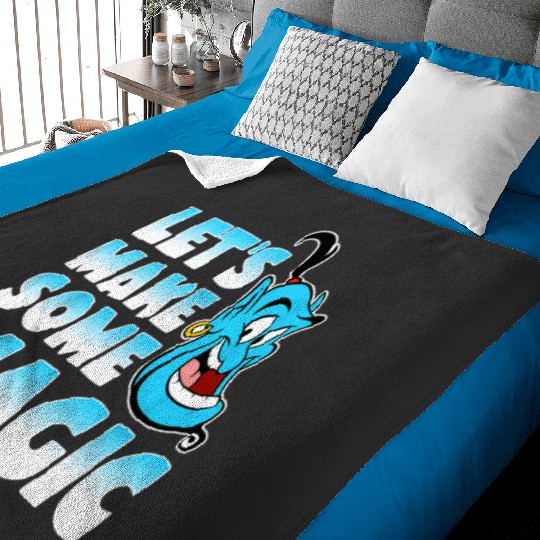 Disney Aladdin Genie Let's Make Some Magic Gradient Text Baby Blankets