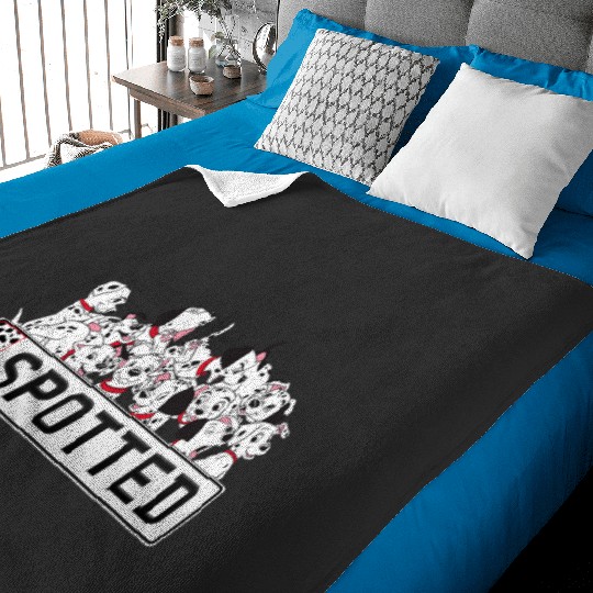 Disney 101 Dalmatians Group Shot Puppy Crew Spotted Logo Baby Blankets