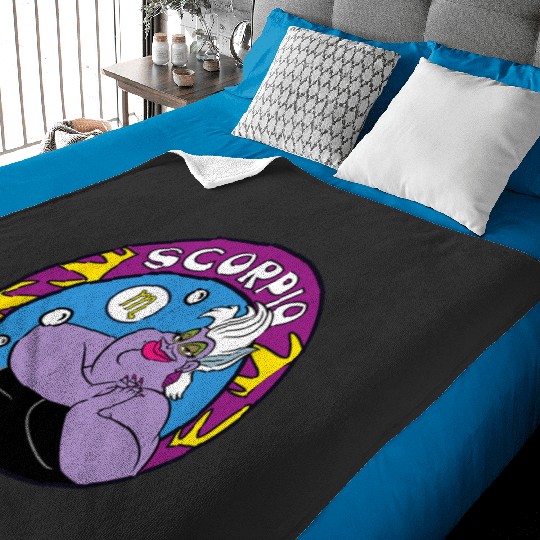 Disney Villains Ursula Scorpio Zodiac Baby Blankets