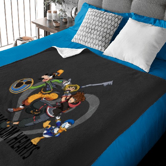 Disney Kingdom Hearts III Sora Donald and Goofy Baby Blankets