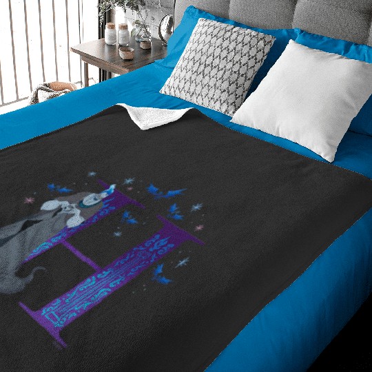 Disney Villains Alphabet Monogram Letter H for Hades Baby Blankets