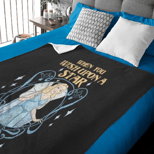 Disney Pinocchio Blue Fairy Wish Upon a Star Baby Blankets