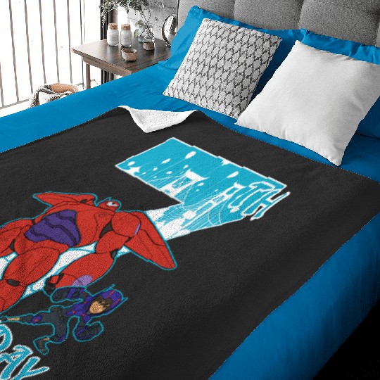 Disney Big Hero 6 Baymax Hiro 7th Birthday Graphic Baby Blankets