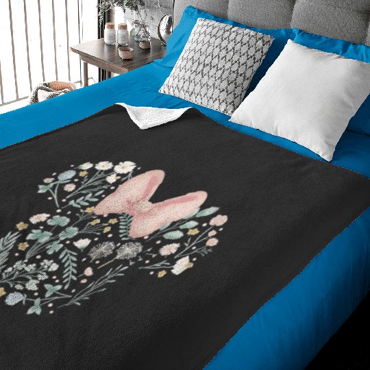 Disney Minnie Mouse Icon Spring Flowers Baby Blankets