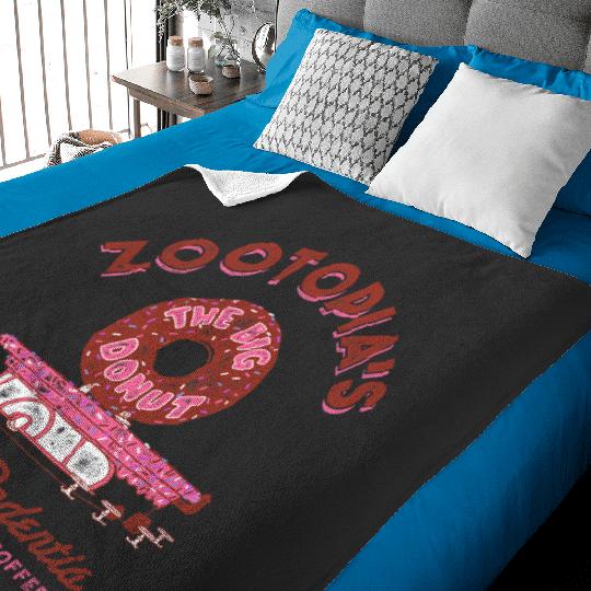 Disney Zootopia The Big Donut Coffee Shop Baby Blankets