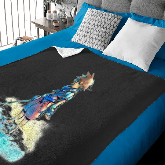 Disney Kingdom Hearts Sora Beach Sketch Baby Blankets