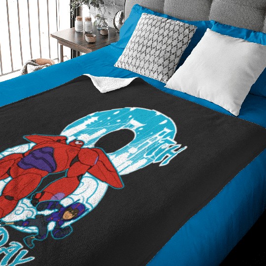 Disney Big Hero 6 Baymax Hiro 8th Birthday Graphic Baby Blankets