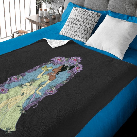 Disney Princess And The Frog Tiana Floral KISSs Baby Blankets