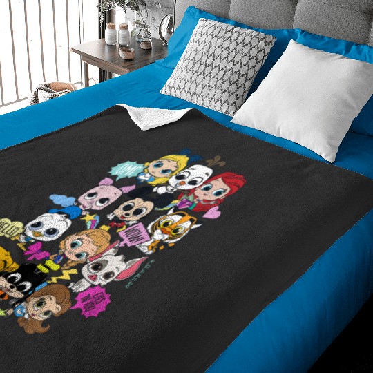 Kids Disney Doorables All Together Now Cute Chibi Group Jumble Baby Blankets