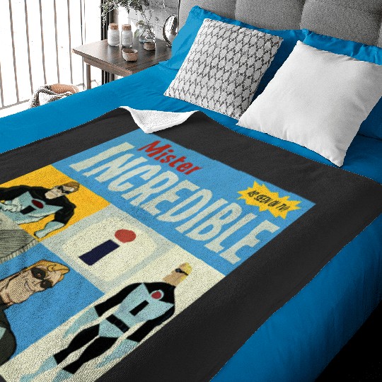 Disney Pixarss The Incredibles As Seen On TV Vintagess Box Up Baby Blankets