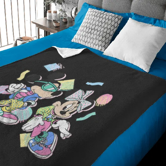 Kids Disney Mickey And Friends Mickey & Minnie Retro 80's Youth Baby Blankets