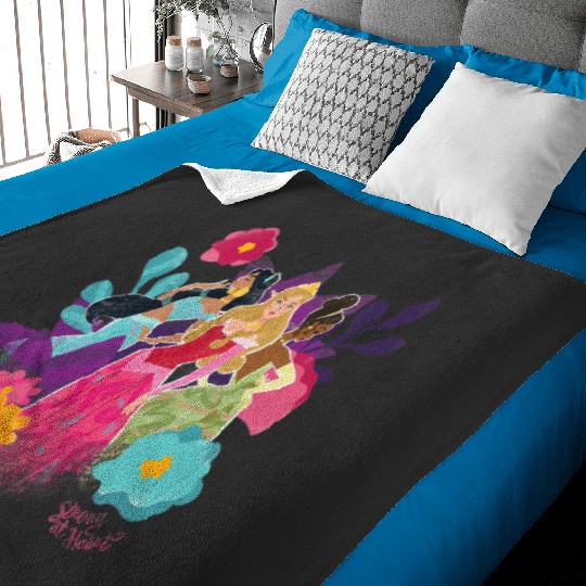 Disney Princess Jasmine Aurora and Tiana Strong at Heart Baby Blankets