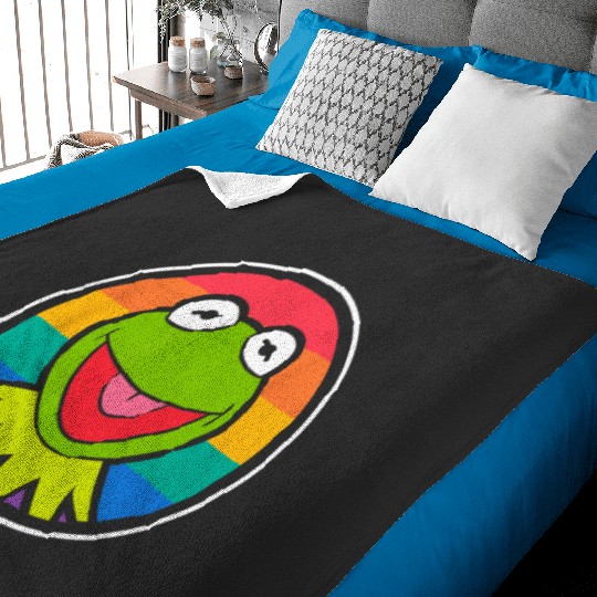 Disney The Muppets Pride Kermit Rainbow Face Portrait Baby Blankets