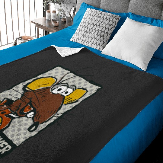 Disney The Muppets Rizzo The Rat Wisecracker Drawn Portrait Baby Blankets