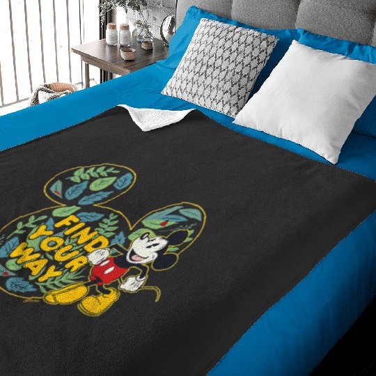 Disney Mickey Mouse Find Your Way Botanical Garden Spring Baby Blankets