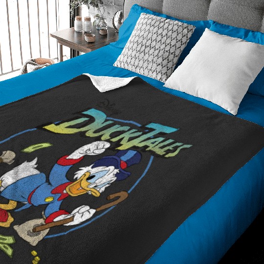 Disney DuckTales Scrooge McDuck With Money Bags Logo Baby Blankets