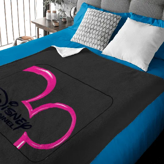 Disney Channel  Mickey Mouse Pink Retro 2000s Logo Baby Blankets