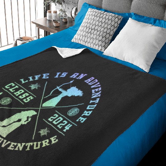 Disney Princess Graduation Life is an Adventure Class 2024 Baby Blankets