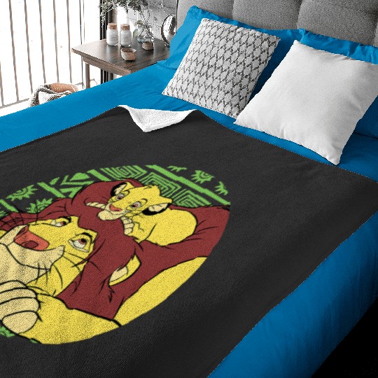 Disney The Lion King 30th Anniversary Mufasa & Simba Retro Baby Blankets