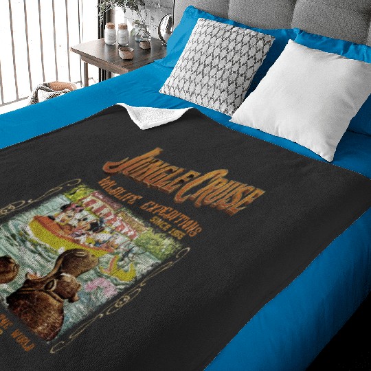 Disney Baby Blankets, Vintage Disney Jungle Cruise Ride Baby Blankets