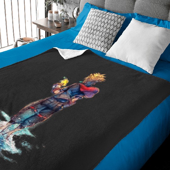 Disney Kingdom Hearts Sora Keyblade Hero Faded Starfish Baby Blankets