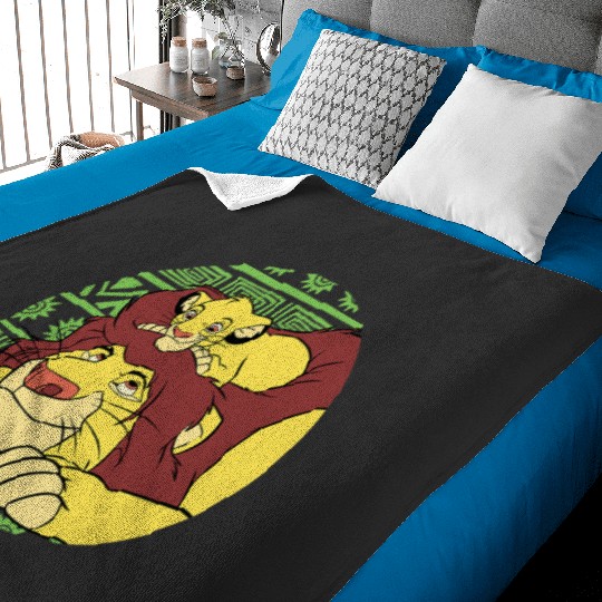 Disney The Lion King 30th Anniversary Mufasa & Simba Retro Baby Blankets