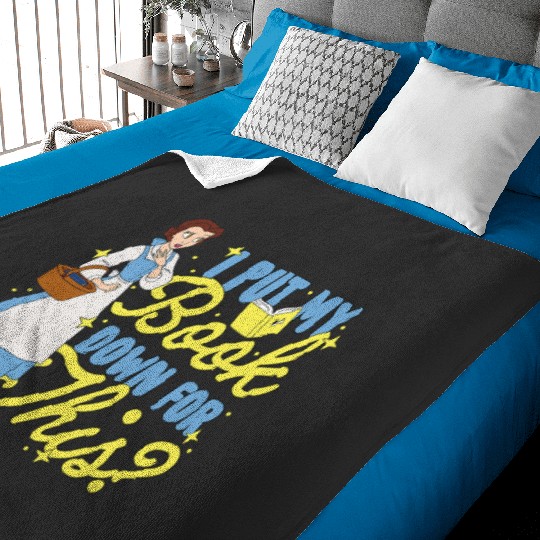 Disney Princess - Belle I Put My Book Down For This Baby Blankets