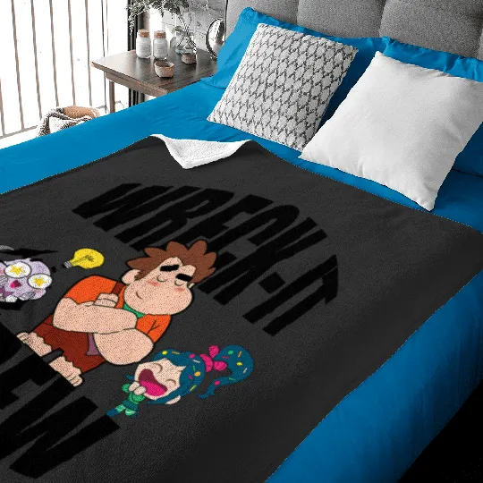 Disney Wreck-It Ralph Wreck-It Crew Chibi Group Shot Baby Blankets