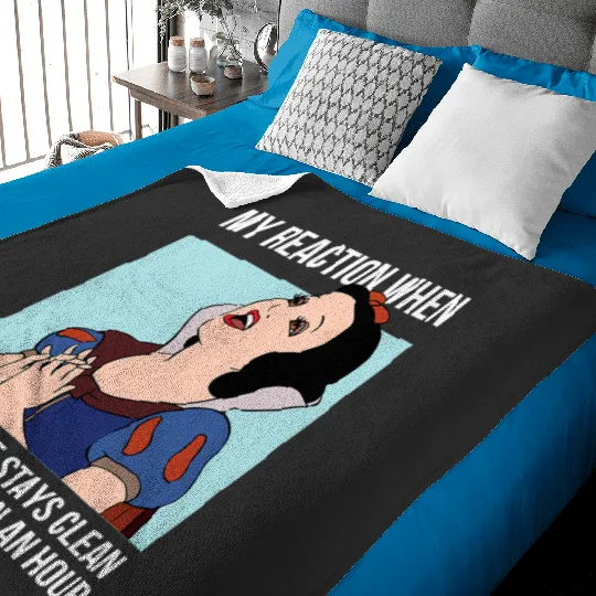 Disney Princess - Snow White House Stays Clean Meme Baby Blankets