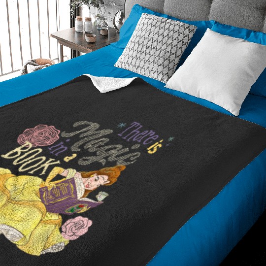 Disney Beauty and the Beast Belle There Is Magic In A Book Baby Blankets