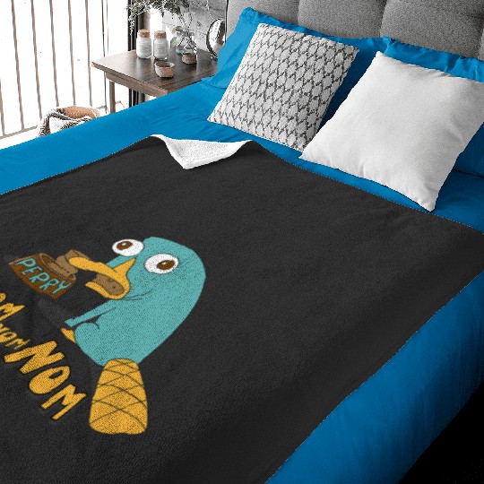 Disney Phineas And Ferb Perry The Platypus Nom Nom Nom Baby Blankets