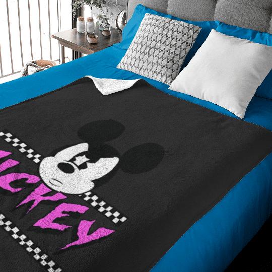 Disney Mickey And Friends Retro Checkerboard Punk Mickey Baby Blankets