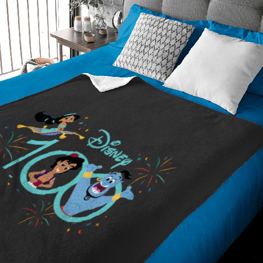 Disney 100 Anniversary Aladdin Jasmine Genie D100 Baby Blankets