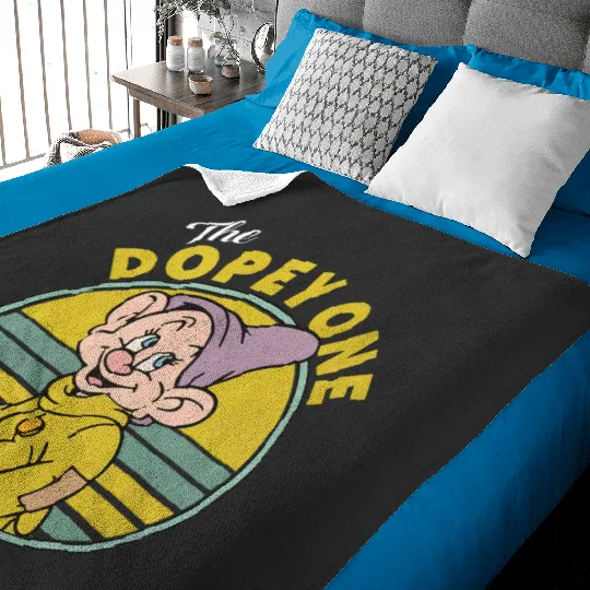 Retro 90s Vintage The Dopey One Baby Blankets, Disney Snow White And Seven Dwarfs Baby Blankets