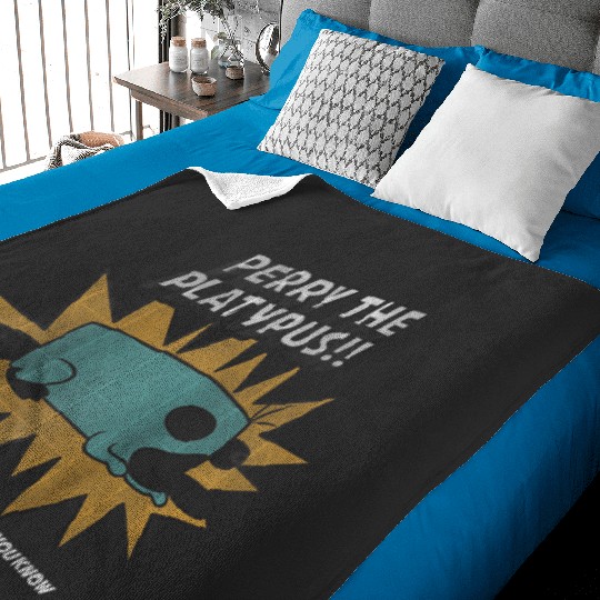Disney Phineas And Ferb Perry The Platypus Raglan Baseball Tee Baby Blankets
