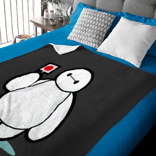 Disney Big Hero 6 Baymax With Lollipop Cute Shot Baby Blankets