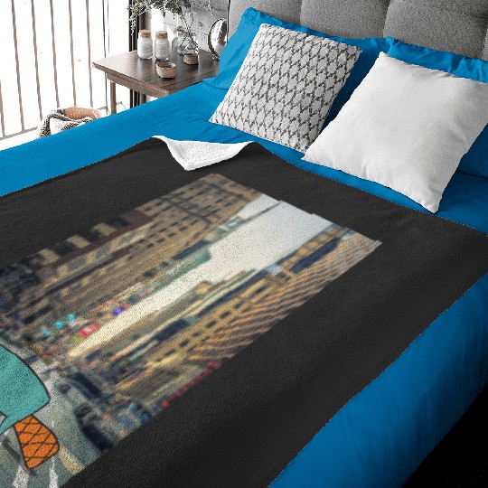 Disney Phineas And Ferb Perry The Platypus Crossing The Road Baby Blankets