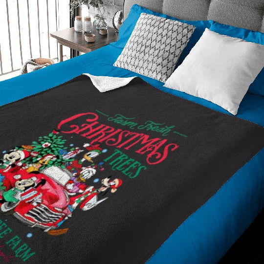 Mickey's Tree Farm Baby Blankets, Disney Farm Fresh Christmas Tree Baby Blankets