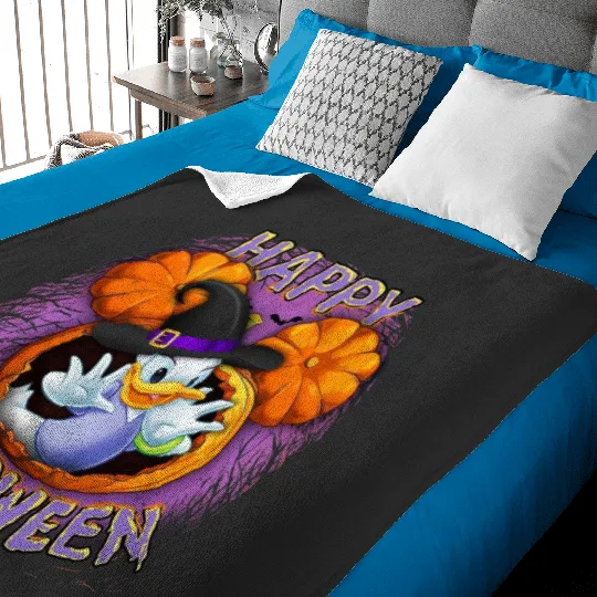 Daisy Duck Halloween Baby Blankets, Happy Halloween Baby Blankets, Daisy Halloween Baby Blankets, Disney Daisy Baby Blankets, Halloween Baby Blankets Women, Fall Baby Blankets