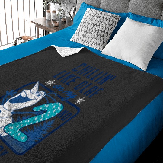 disney frozenss Olaf Chillin On My 2nd Birthday Baby Blankets