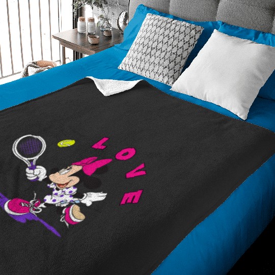 Discover Disney Minnie Mouse Sports Love Tennis Player Baby Blankets