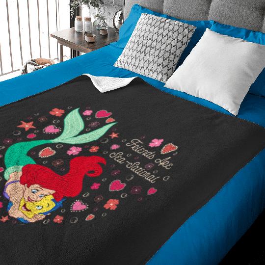 Discover Disney The Little Mermaid Friends Are Sea-Sational Valentine Baby Blankets