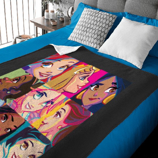 Discover Disney Princess Characters Pop Art Grid Baby Blankets