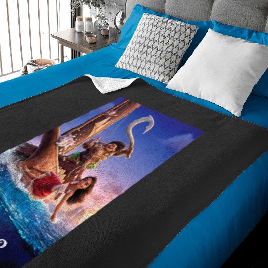 Discover Disney Moana 2 Set Sail  Movie Teaser Poster & Logo Baby Blankets
