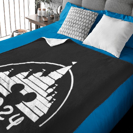 Disney Family Vacation 2024 Mickey And Friends Disney Baby Blankets, Disney Family Matching Baby Blankets