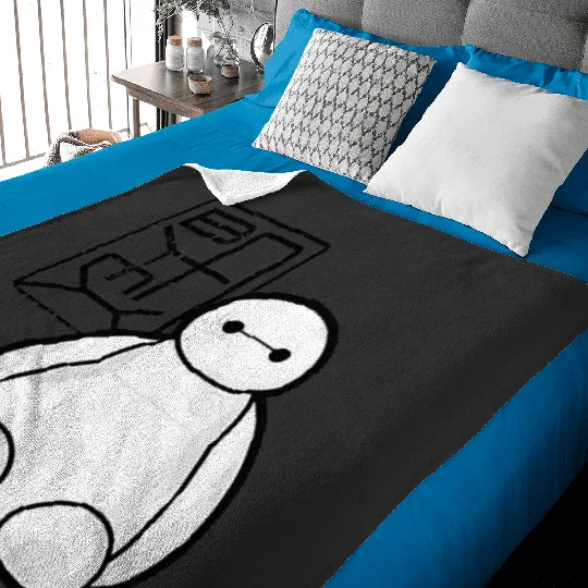 Disney Big Hero 6 Baymax Sitting Pocket Logo Baby Blankets