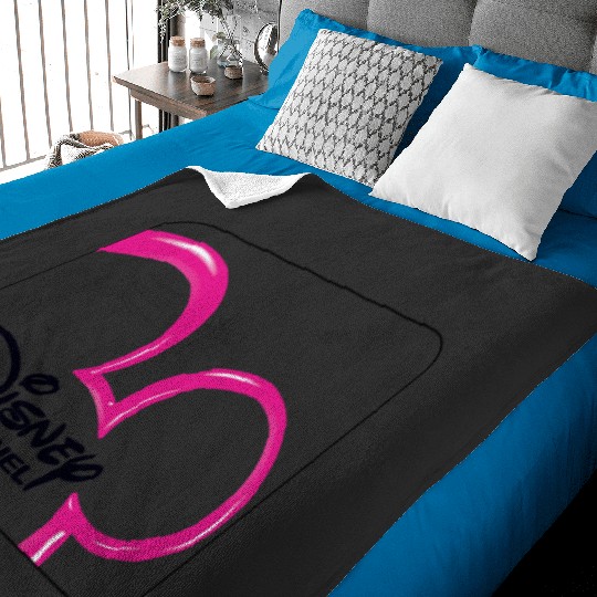 Disney Channel  Mickey Mouse Pink Retro 2000s Logo Baby Blankets
