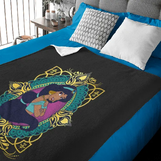 Vintage Princess Jasmine Baby Blankets, Retro Disney Princess Baby Blankets
